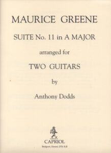 Maurice Green Suite No. 11 in A Major for Two Guitars